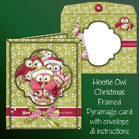 Hootie Christmas Framed Pyramage Card Kit