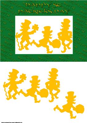 St Patricks Day Silhouette Card Front