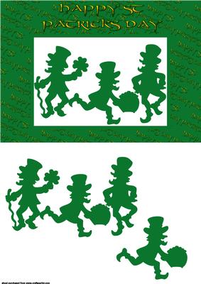 St Patricks Day Silhouette Card Front
