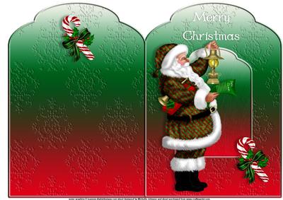 Santas Christmas List Scalloped Top Quick Card