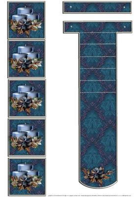 Christmas Candles and Rose Waterfall Sheet