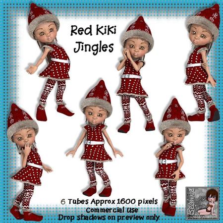 6 Kiki Jingles Red Poser Tubes