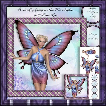 Butterfly Fairy in the Moonlight 8x8 Mini Kit