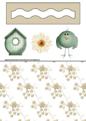 Green Bird House Penny Slider