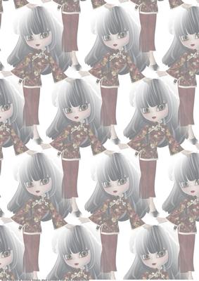Oriental Cute Girl Vellum