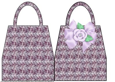 Purple Handbag Shaped Card