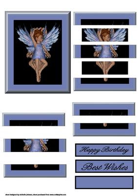 Rotating Fairy Ballerina Stacker Card
