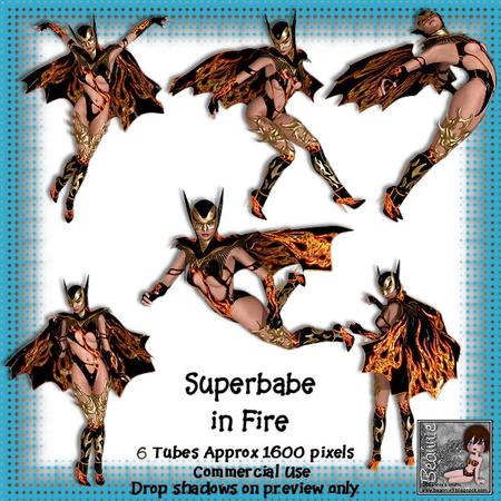 6 Superbabe in Fire Poser Tubes