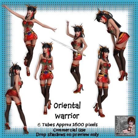 6 Oriental Warrior Poser Tubes