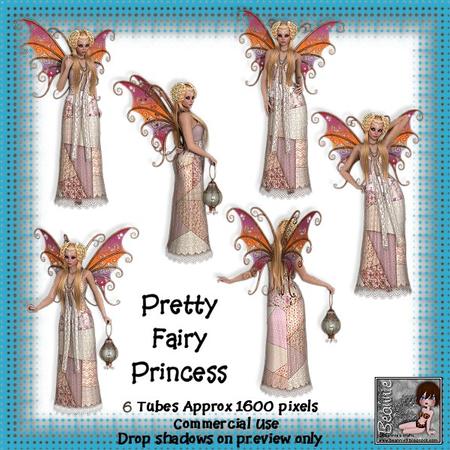 6 Pretty Princess Fairy Poser Tubes