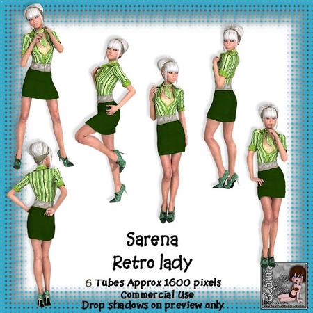 6 Sarena Retro Lady Poser Tubes