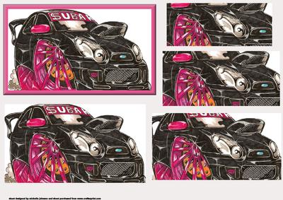 Pink & Black Subaru Pyramid