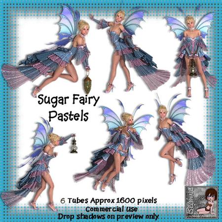6 Sugar Fairy Pastel Poser Tubes