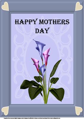 A4 Calla Lily 1 Mothers Day Card
