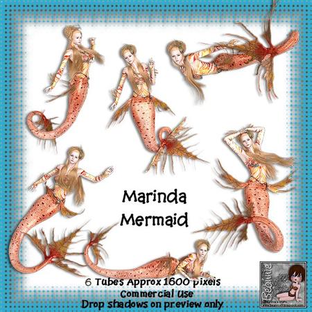 6 Marinda Mermaid Poser Tubes