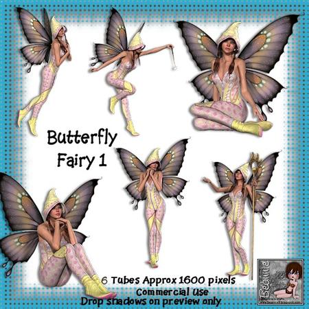 6 Butterfly Fairy Poser Tubes 1