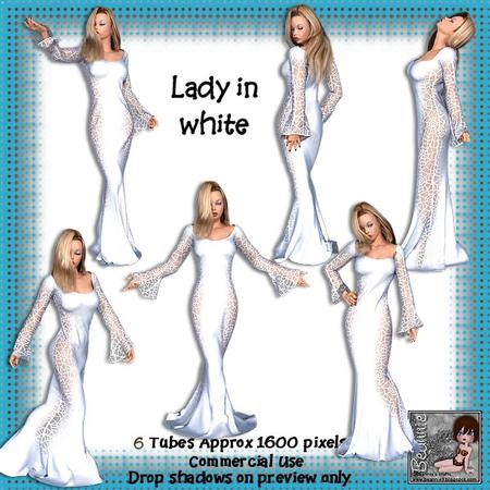 6 Lady in White Poser Tubes