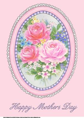 A4 Pink Mothers Day Card