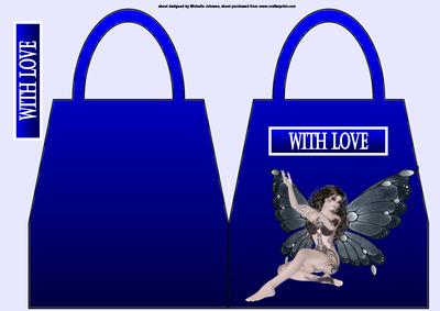 Fairy with Love Handbag Shaped Card