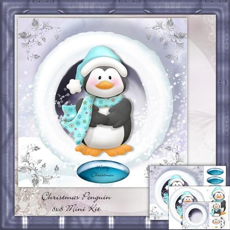 Christmas Penguin 8x8 Mini Kit