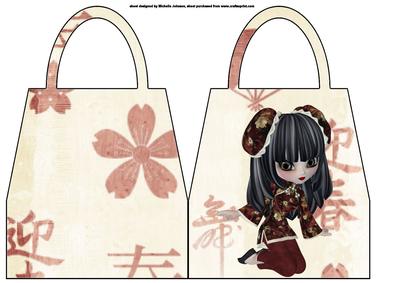 Oriental Handbag Shaped Card