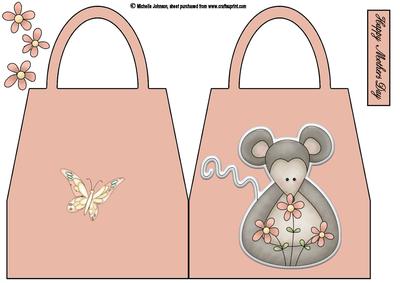 Mothers Day Handbag Shaped Card