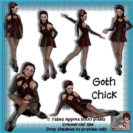 6 Anime Goth Chick Poser Tube