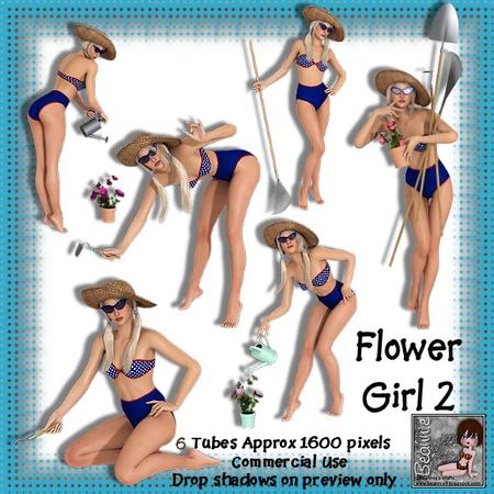 6 Flower Girl Poser Tubes 2
