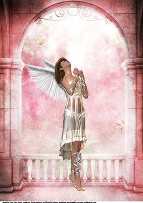 A4 Praying Angel Card