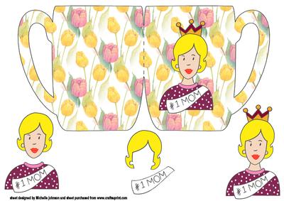 No1 Mom Mug Shaped Card