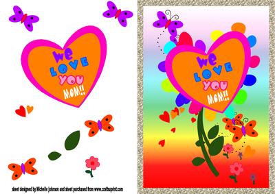 We Love You Mum Card Front