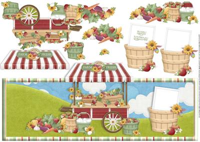 Farmers Market Over the Top Large Card