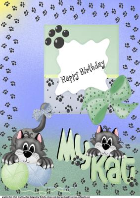 A4 My Cute Kitty 1 Card