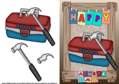 Fathers Day Toolbox Card Front