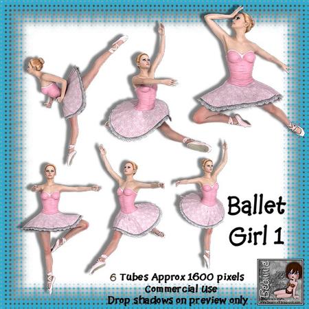6 Ballet Girl Poser Tubes 1