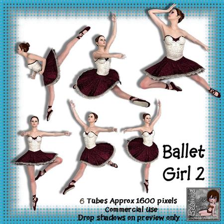 6 Ballet Girl Poser Tubes 2