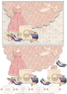 Retail Therapy Scalloped Faux Envelope Card