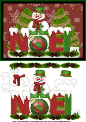 Noel Christmas Card Front