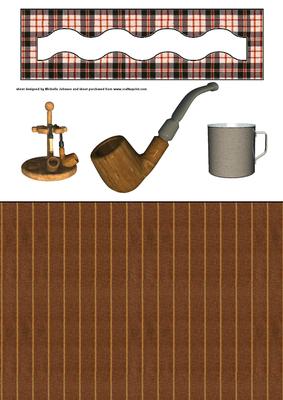 Pipe and Mug Penny Slider Card