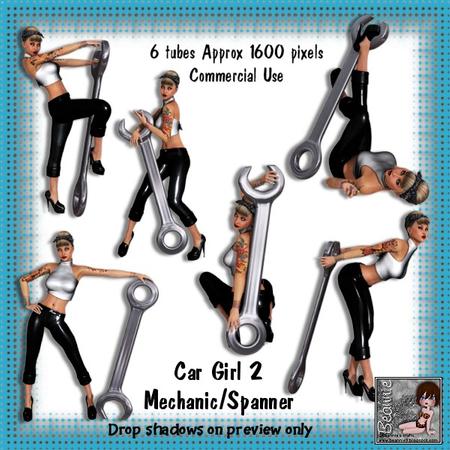 6 Car Girl Mechanic-spanner Poser Tubes 2