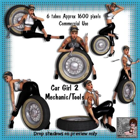 6 Car Girl Mechanic-tools Poser Tubes 2