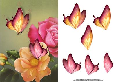 Roses and Butterflies Card Front