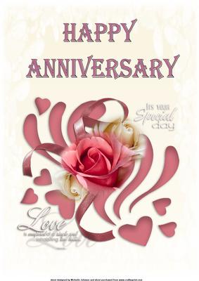A4 Happy Anniversary Card