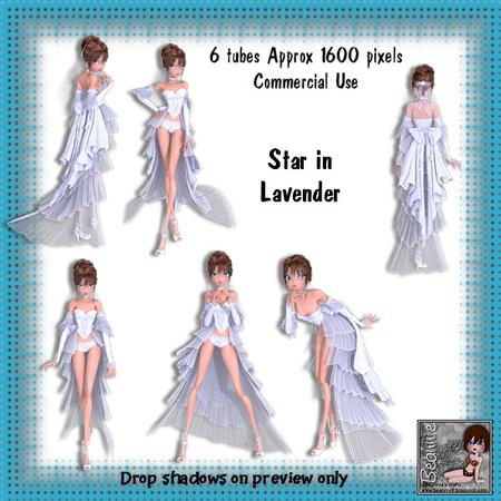 6 Star in Lavender Poser Tubes