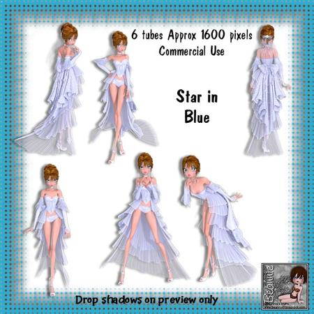 6 Star in Blue Poser Tubes