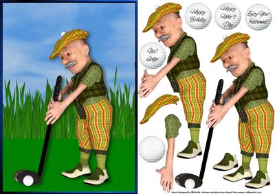 Golfing Card Front