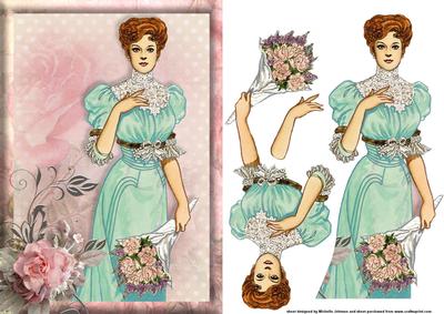 Vintage Lady Card Front