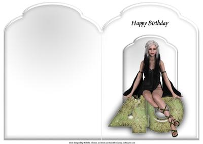 40th Dragon Lady Scalloped Top Quick Card