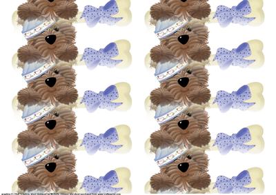 Yorkie the Puppy with a Bone Background 1