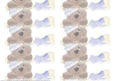 Yorkie the Puppy with a Bone Vellum 1